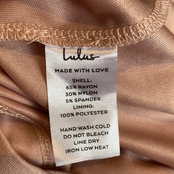 Lulu’s Strappy Hour blush pink bodycon mini dress size small NWT - Picture 7 of 8